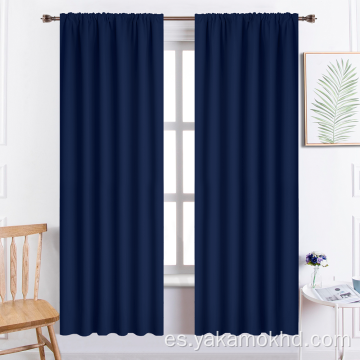 Cortinas opacas azul marino personalizadas de 72 pulgadas